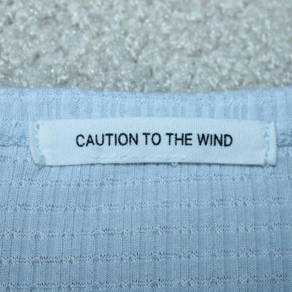 Donating soon!! Caution To The Wind Button Blueish Longsleeve Top - Picture 12 of 12